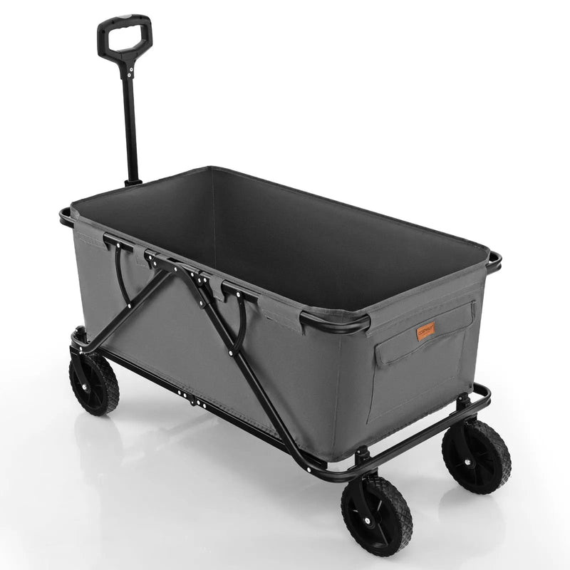 Collapsible Folding Wagon Cart with Adjustable Handlebar by DirectDeals