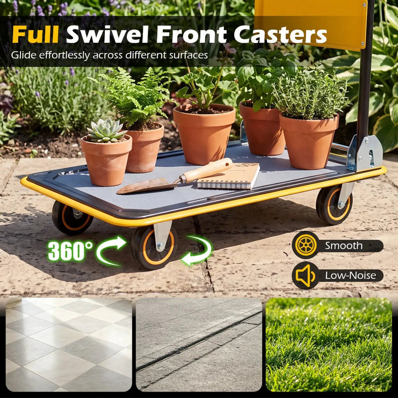 Foldable Push Cart Dolly with 560 lbs Capacity by DirectDeals
