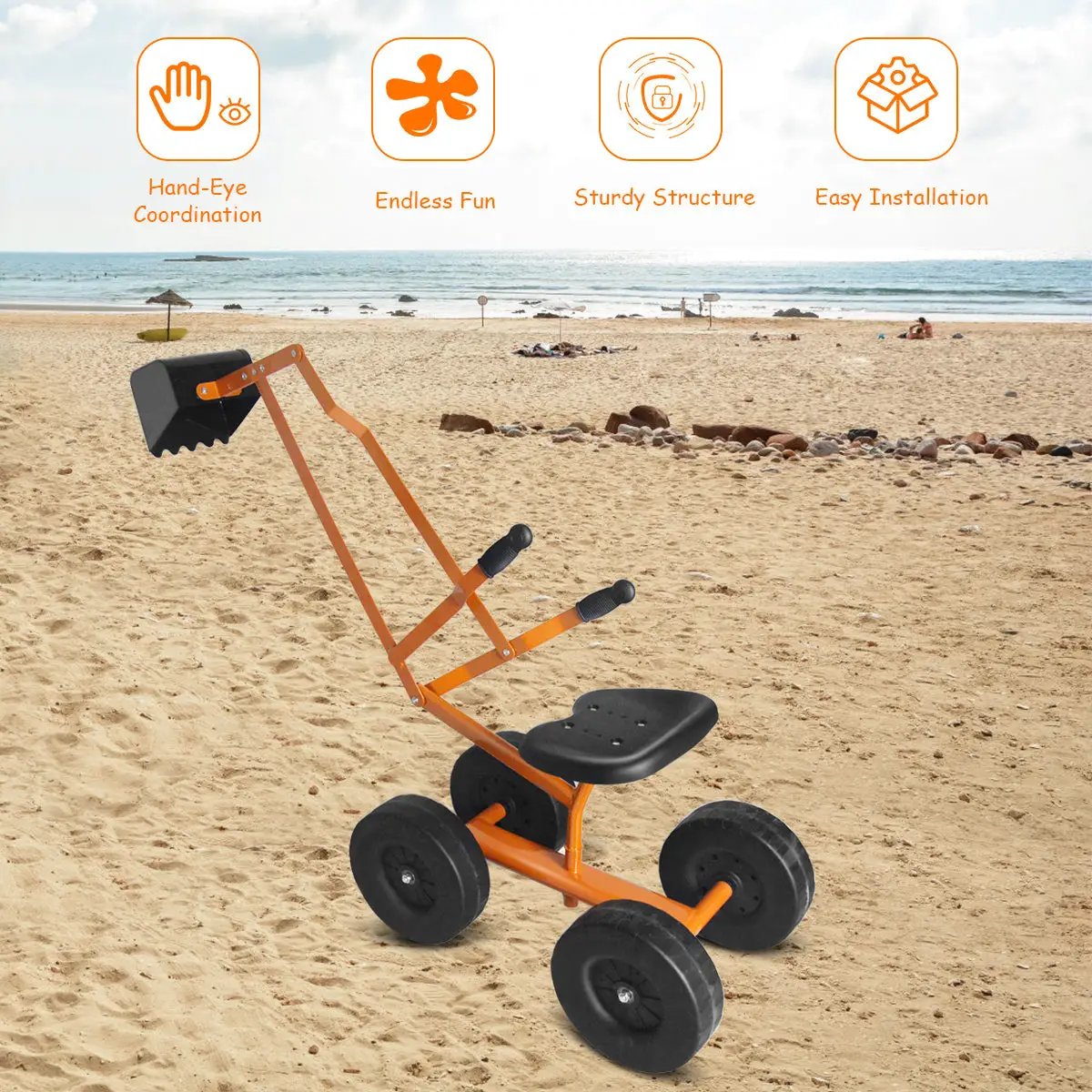 Heavy Duty Kid Ride-on Sand Digger Digging Excavator by DirectDeals