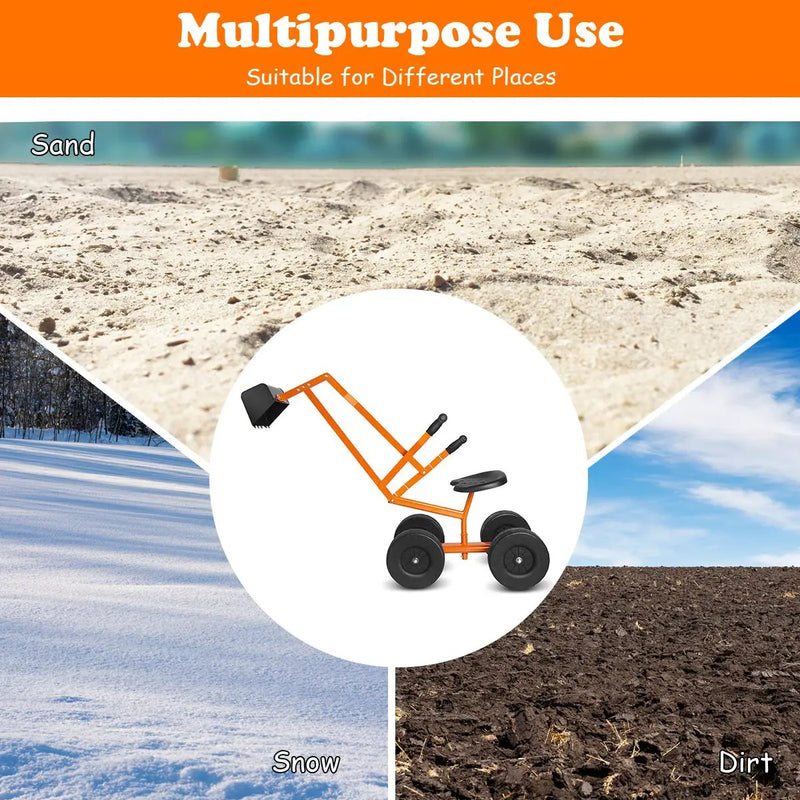 Heavy Duty Kid Ride-on Sand Digger Digging Excavator by DirectDeals