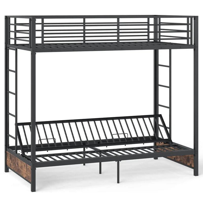 Heavy Duty Metal Bunk Bed Frame with Headboard and Footboard by DirectDeals
