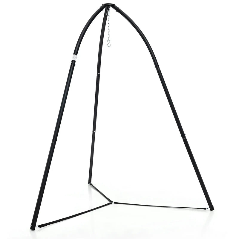 Heavy Duty Metal Hanging Chair Stand with Hanging Chain-Black by DirectDeals