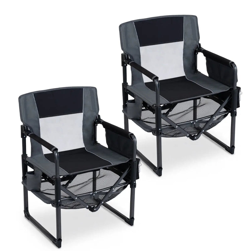 Camping Chair Heavy Duty with Cup Holder and Bottle Opener by DirectDeals