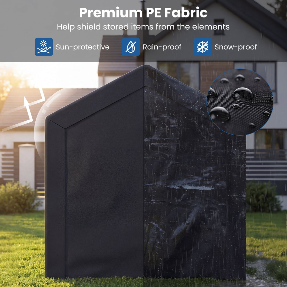 Portable Storage Shed with Roll-Up Zipper Door, photo 6 of 24