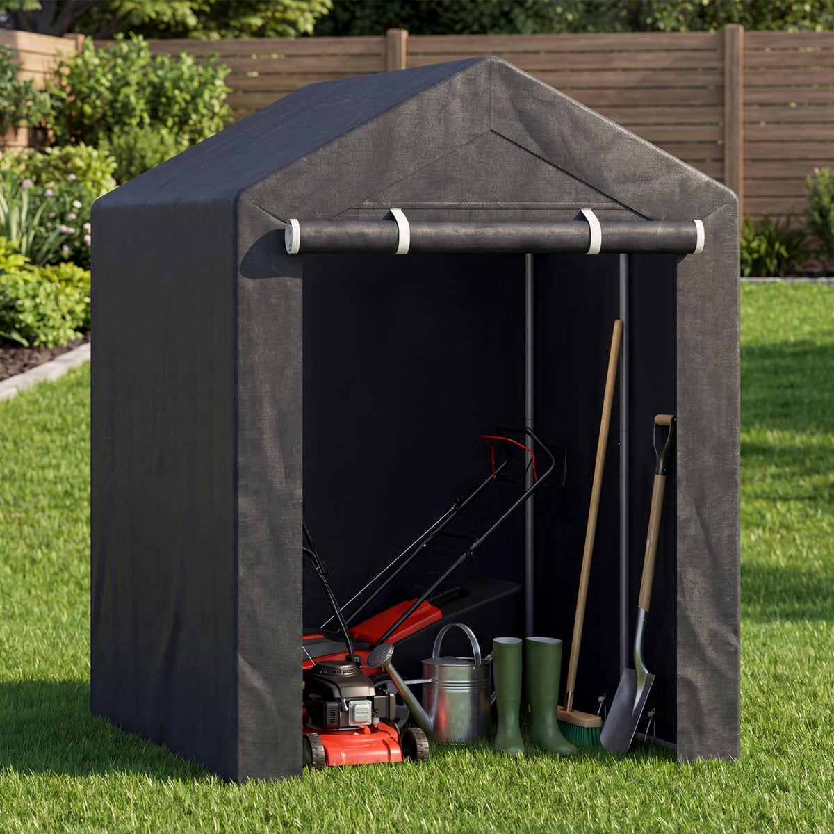 Portable Storage Shed with Roll-Up Zipper Door, photo 9 of 24