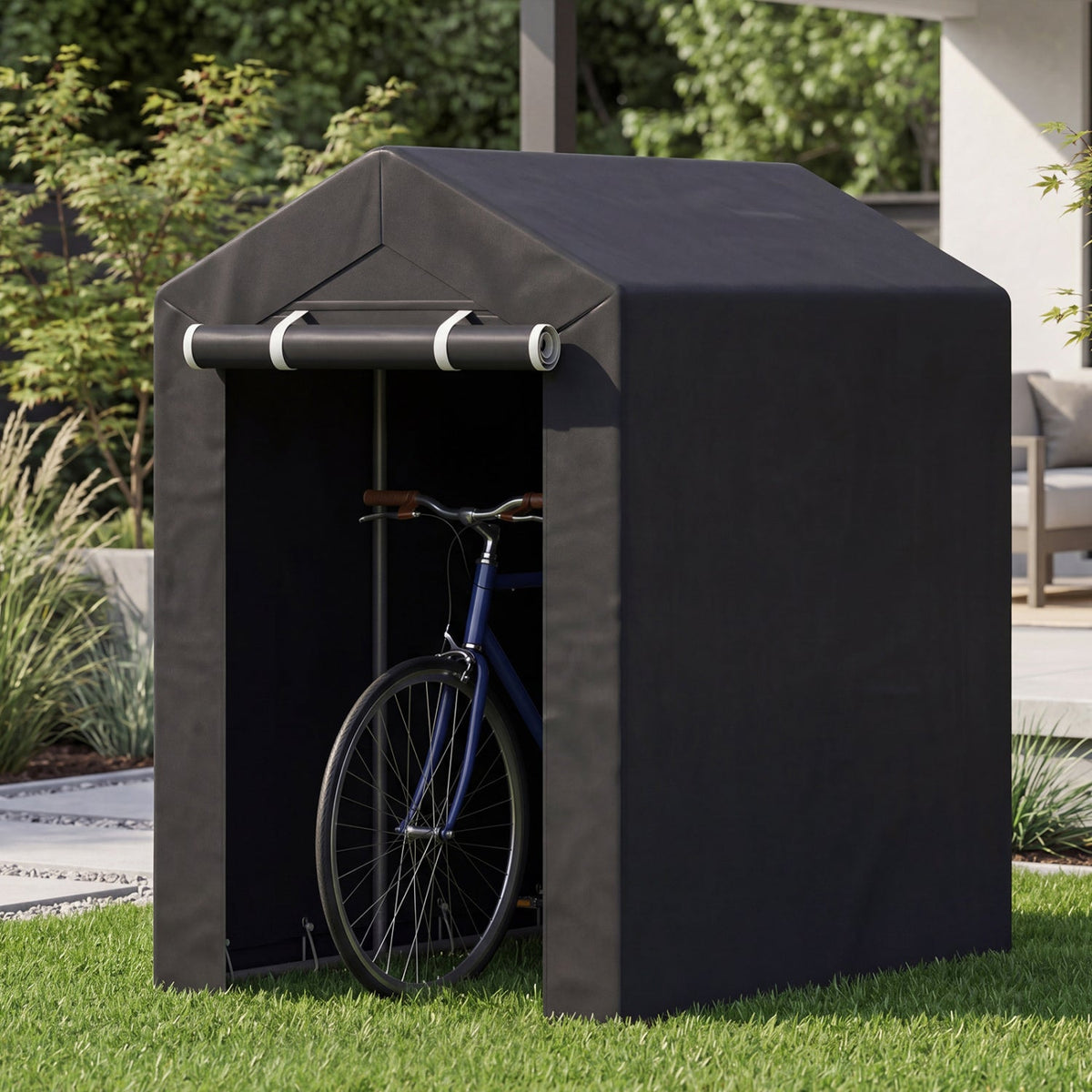 Portable Storage Shed with Roll-Up Zipper Door, photo 17 of 24