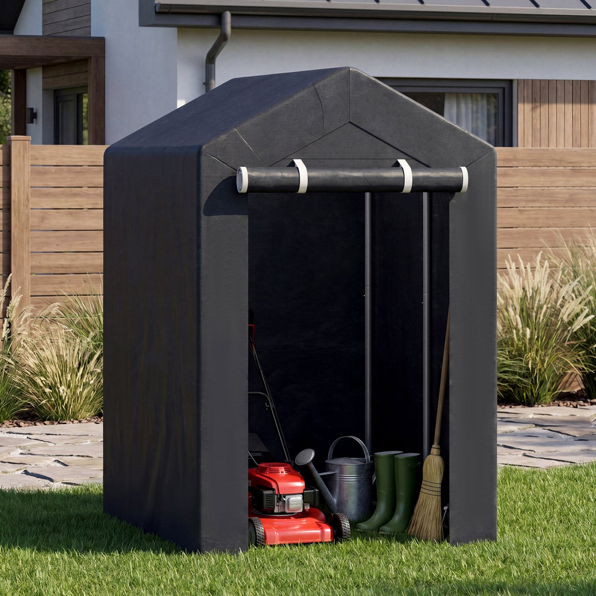 Portable Storage Shed with Roll-Up Zipper Door, photo 18 of 24