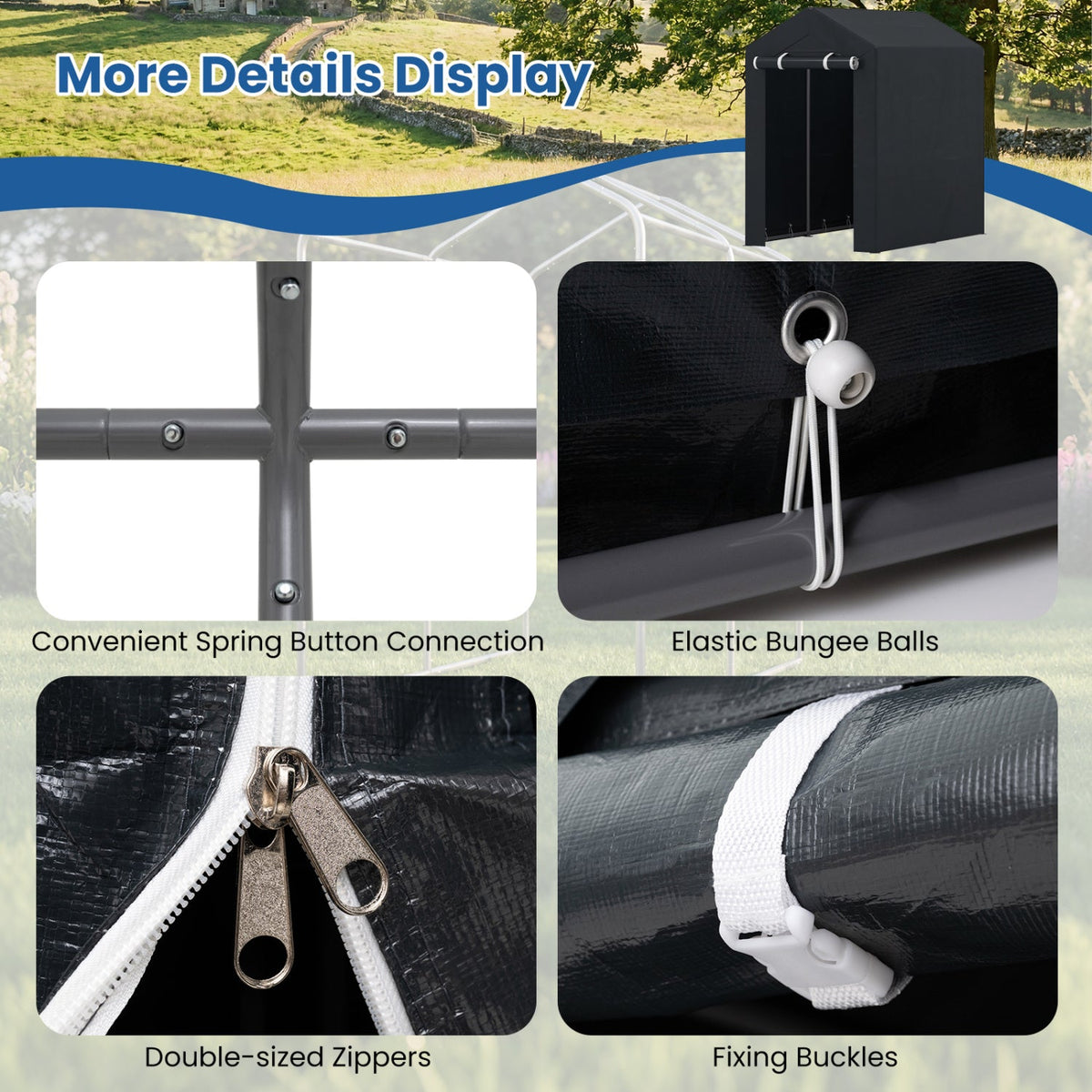 Portable Storage Shed with Roll-Up Zipper Door, photo 24 of 24
