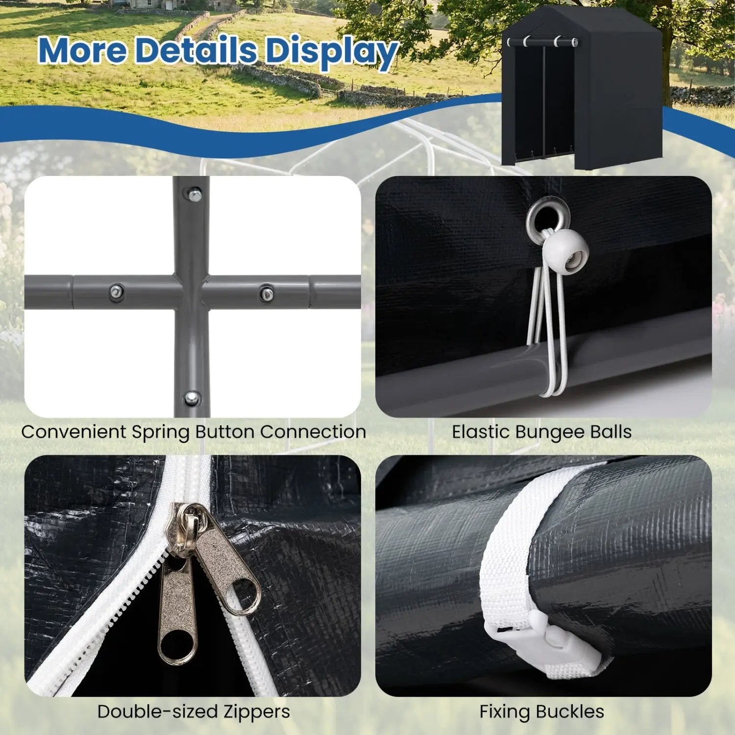 Portable Storage Shed with Roll-Up Zipper Door by DirectDeals