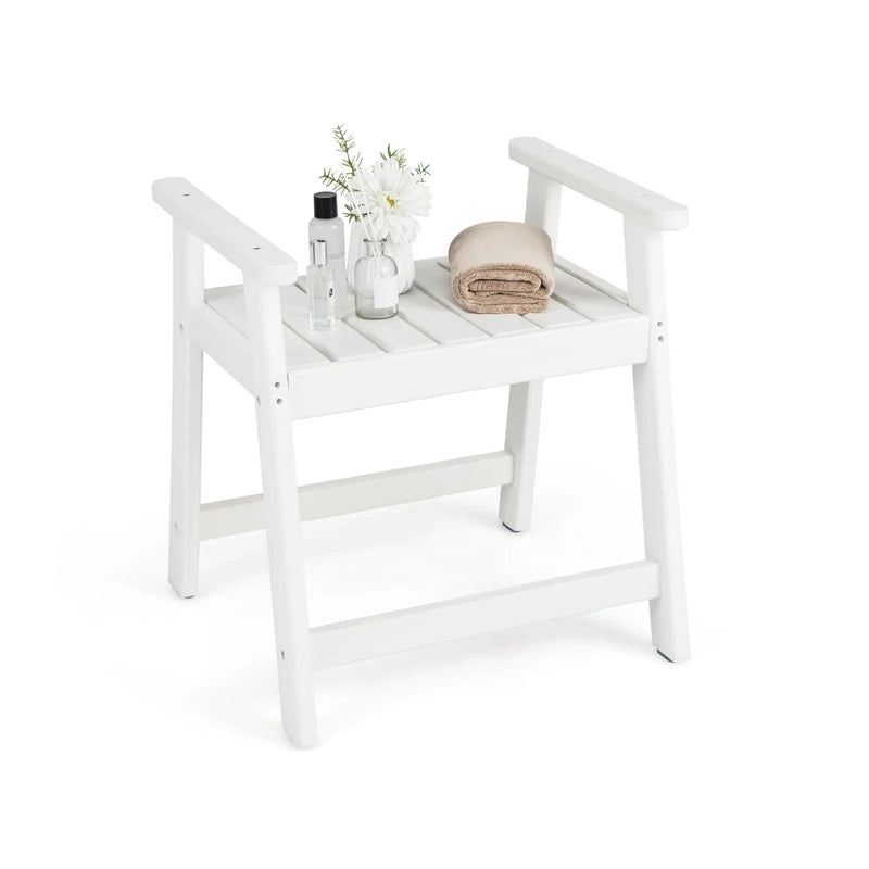 Shower Bench with Arms for Inside Shower Shaving Legs by DirectDeals