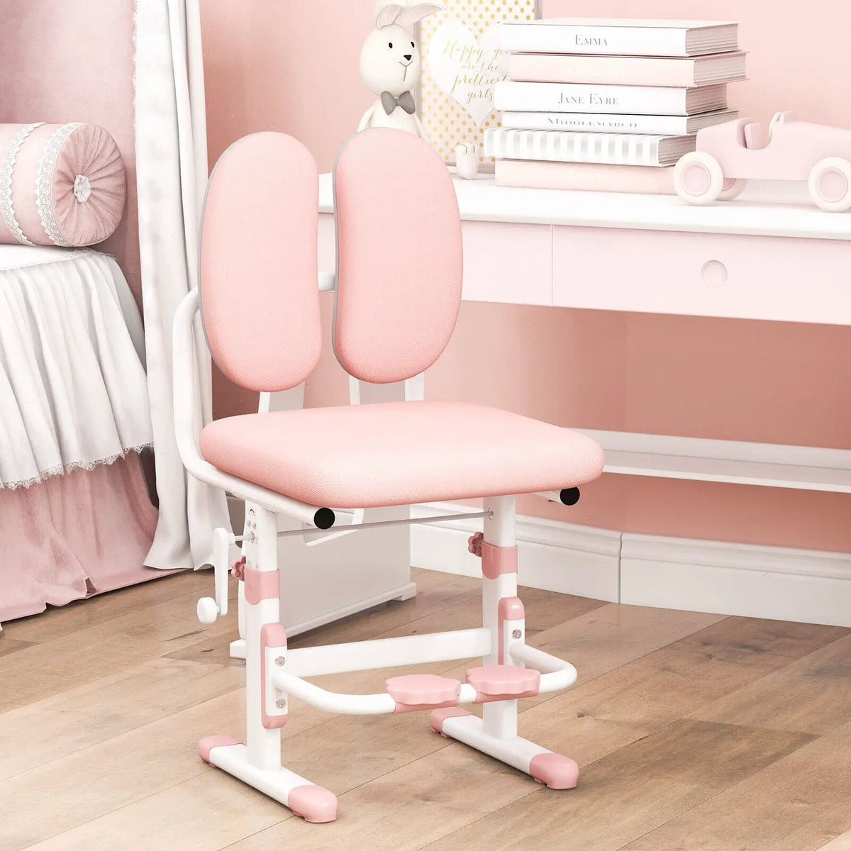 Ergonomic Height-adjustable Kids Study Chair with Double Back Support, photo 3 of 16