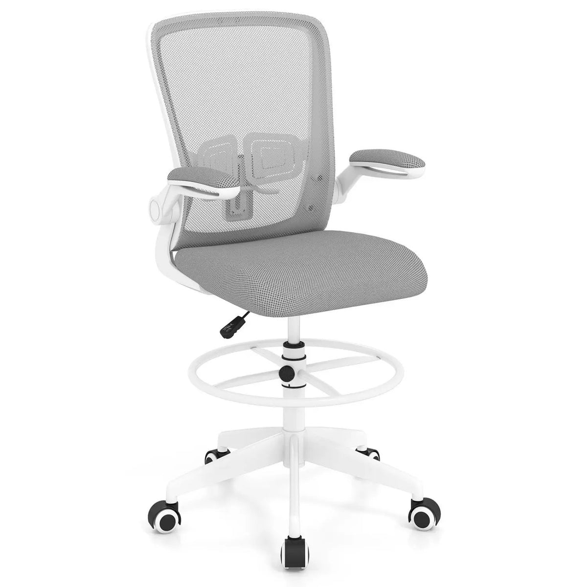 Height Adjustable Drafting Chair with Flip Up Arms, photo 10 of 12