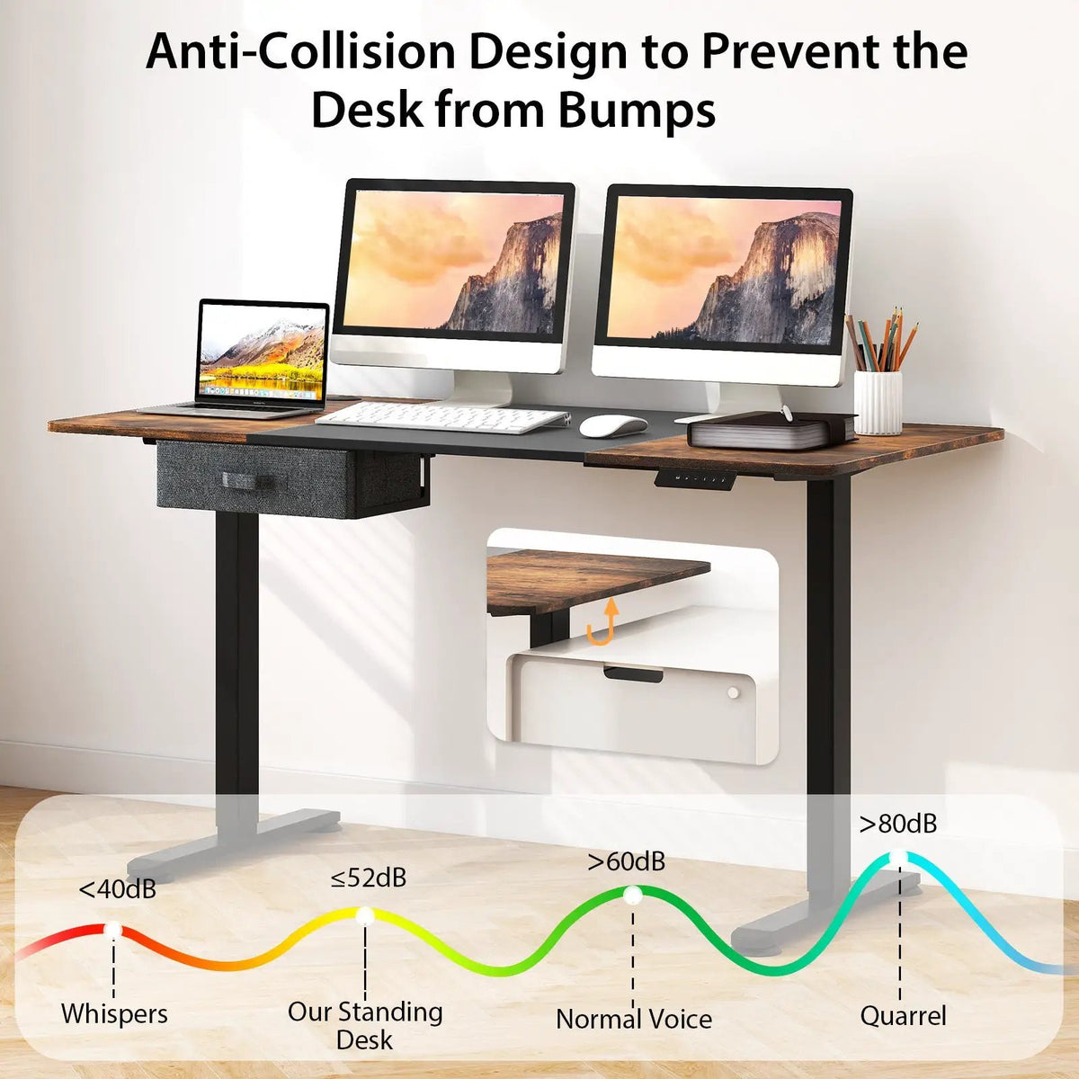 Height Adjustable Electric Standing Desk with USB Charging Port, photo 21 of 32