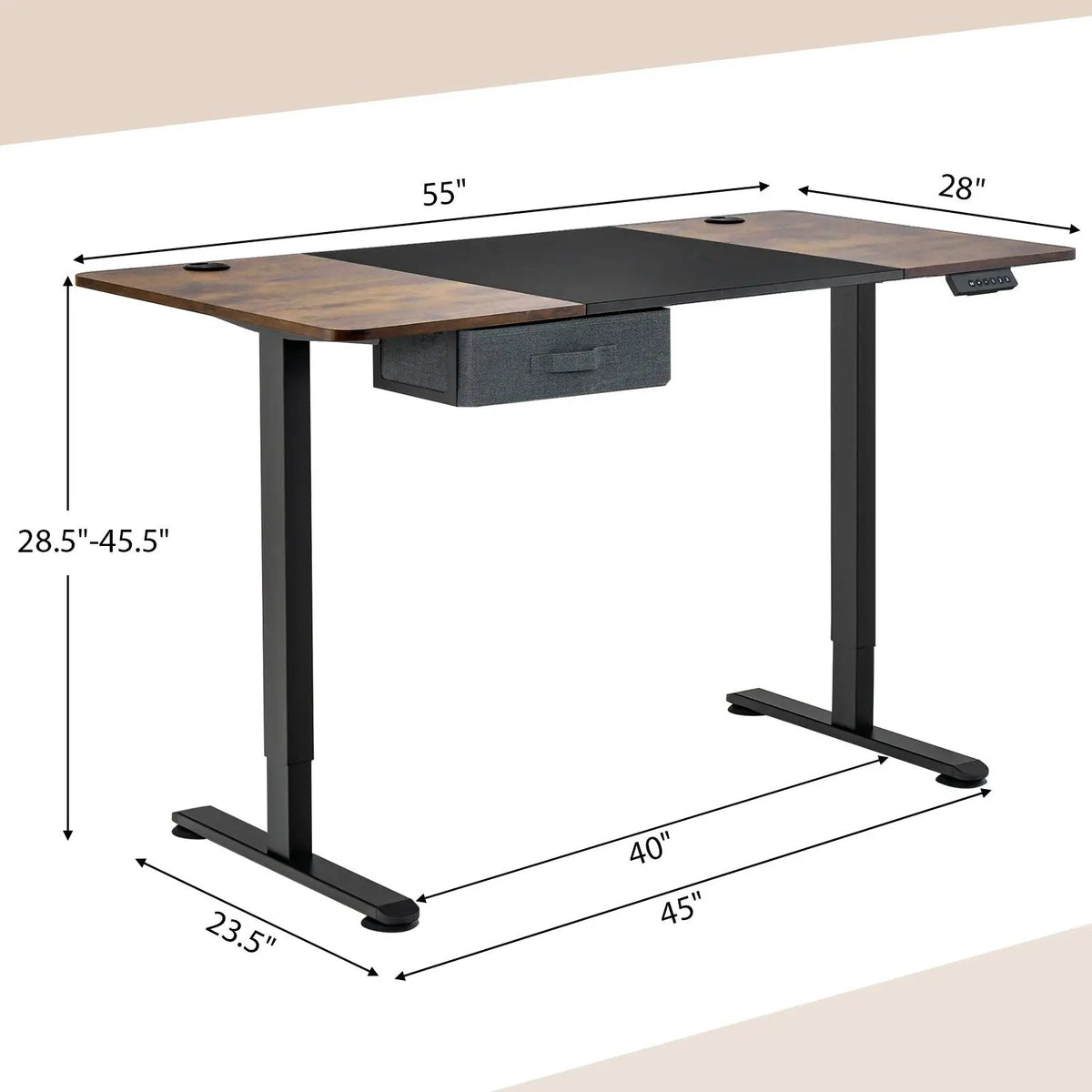 Height Adjustable Electric Standing Desk with USB Charging Port, photo 15 of 32