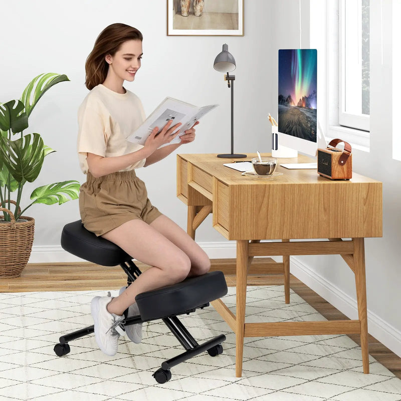 Height Adjustable Kneeling Chair Posture Correction Stool by DirectDeals