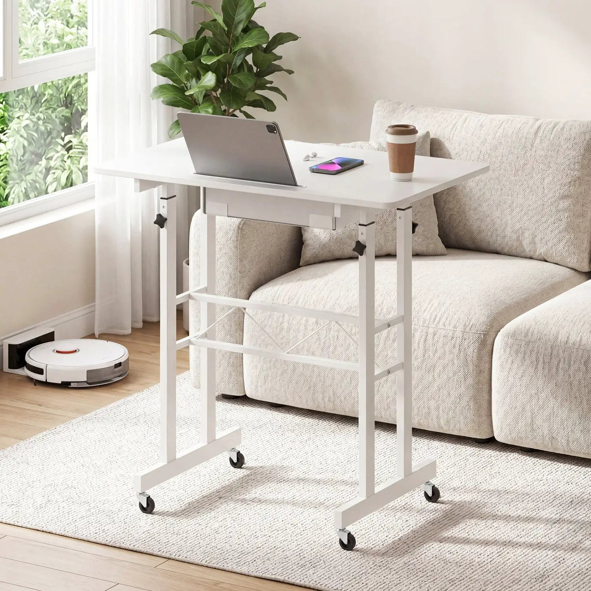 Height Adjustable Standing Desk with Wheels & Drawer, photo 18 of 24