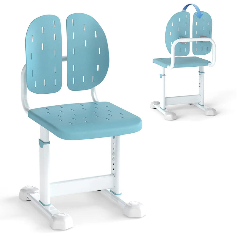 Height-adjustable Kid's Study Chair with Double Back Support and Breathable Seat for 3+ Years Old by DirectDeals