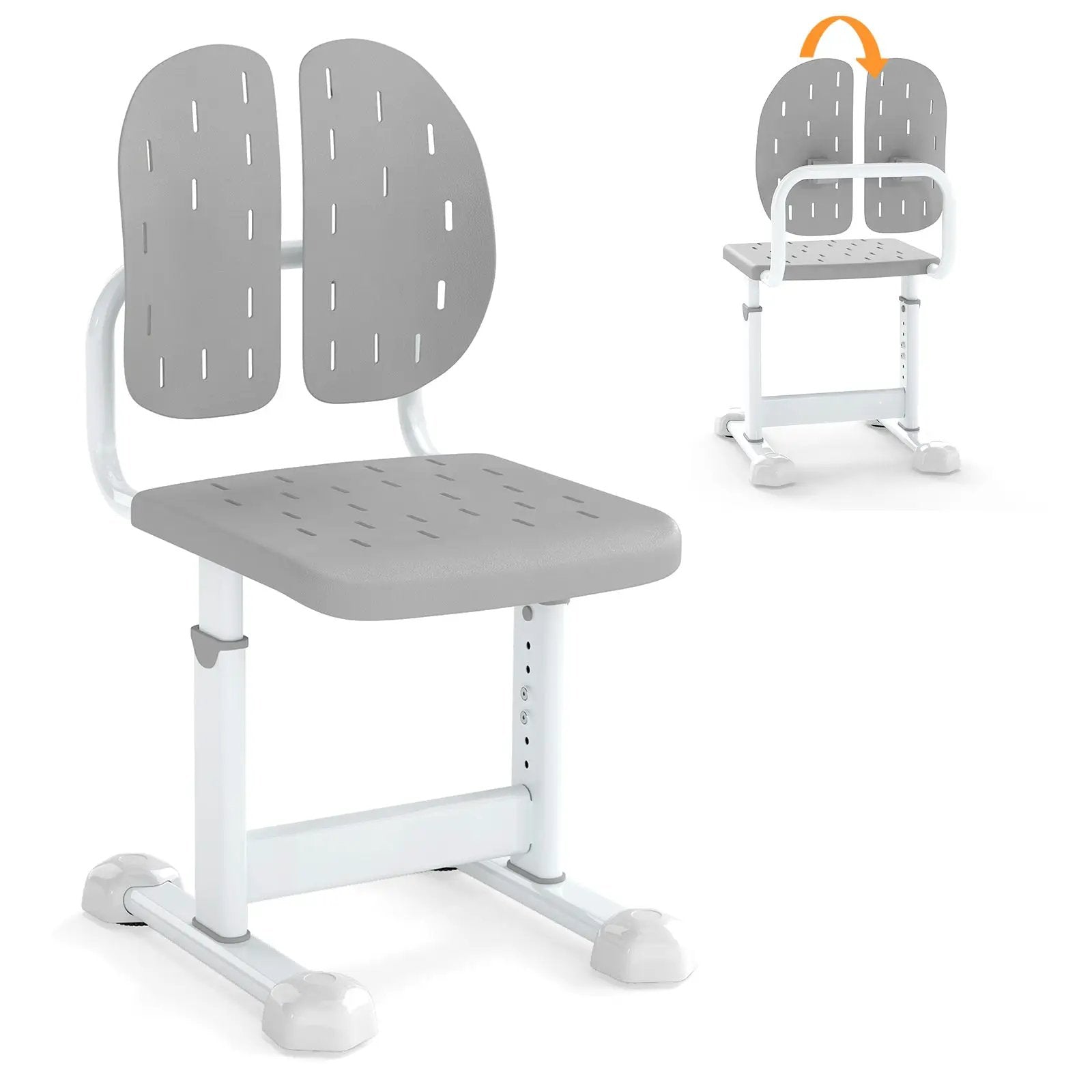 Height-adjustable Kid's Study Chair with Double Back Support and Breathable Seat for 3+ Years Old by DirectDeals