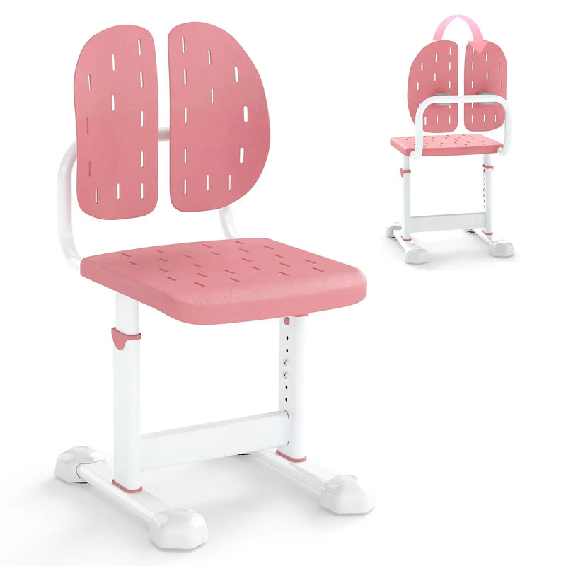 Height-adjustable Kid's Study Chair with Double Back Support and Breathable Seat for 3+ Years Old by DirectDeals