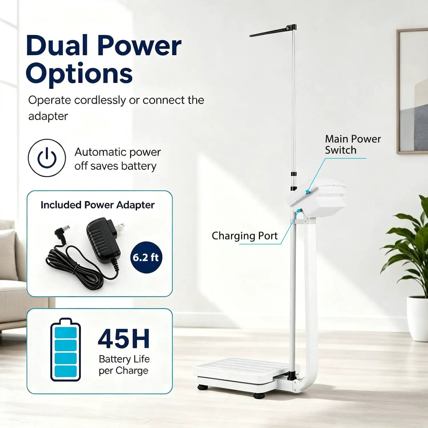 Digital Height and Weight Scale with LED Display 400 lbs by DirectDeals