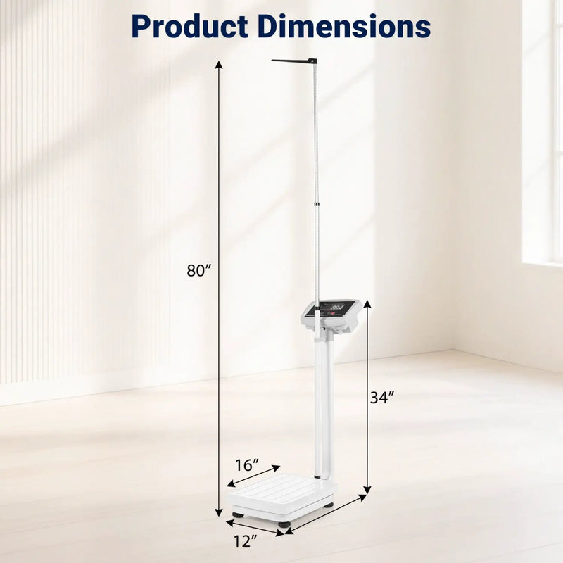 Digital Height and Weight Scale with LED Display 400 lbs by DirectDeals