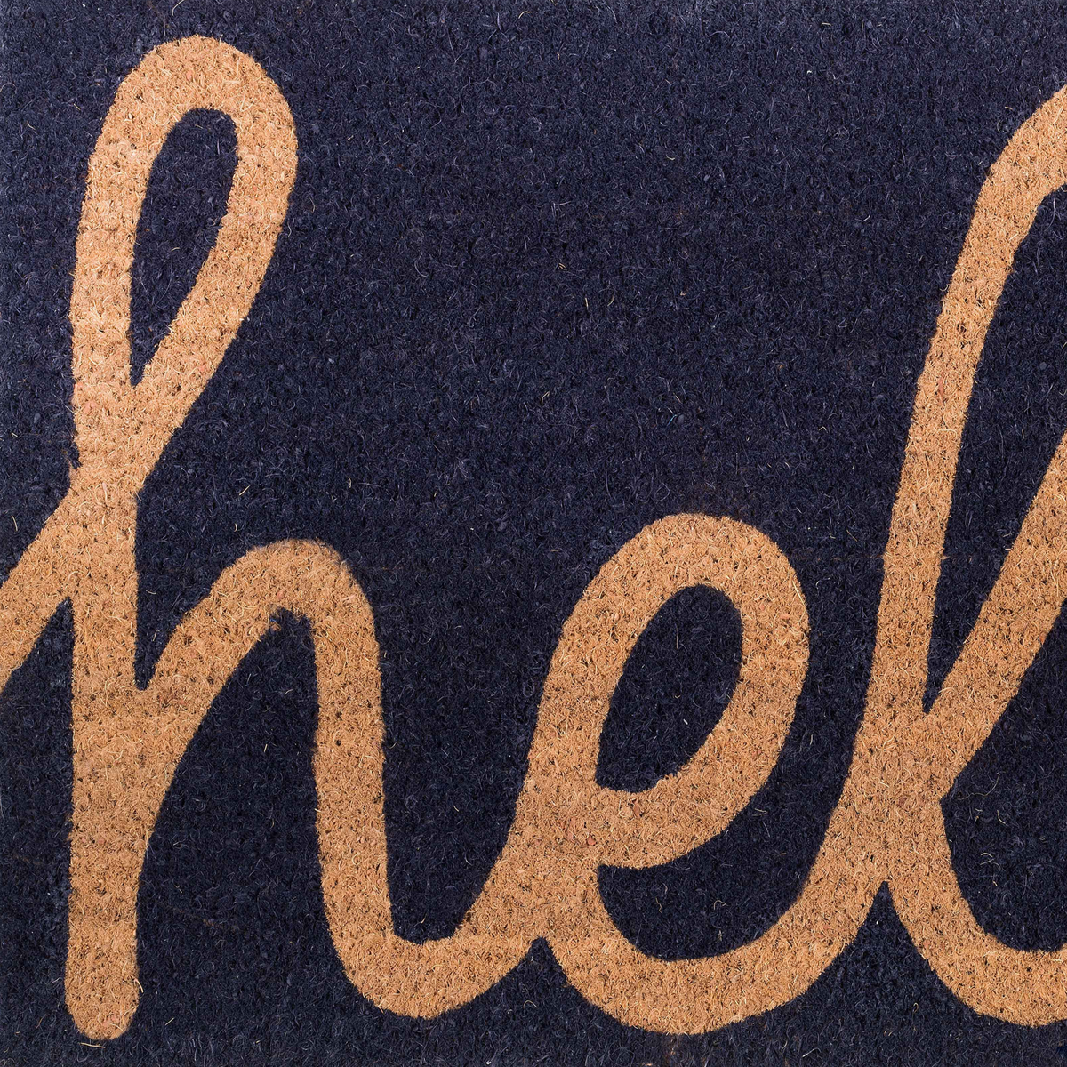Cursive Hello Doormat Handwoven, Durable - Dark Blue, photo 13 of 21