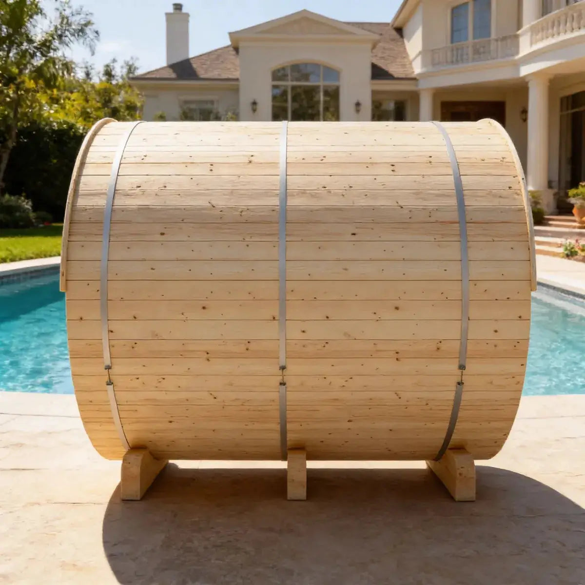 Helsinki Finnish Barrel Sauna with Terrace and WiFi Heater - Finnish Sauna Builders, photo 4 of 22