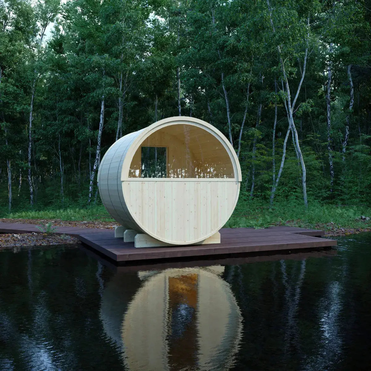 Helsinki Finnish Barrel Sauna with Terrace and WiFi Heater - Finnish Sauna Builders, photo 12 of 22