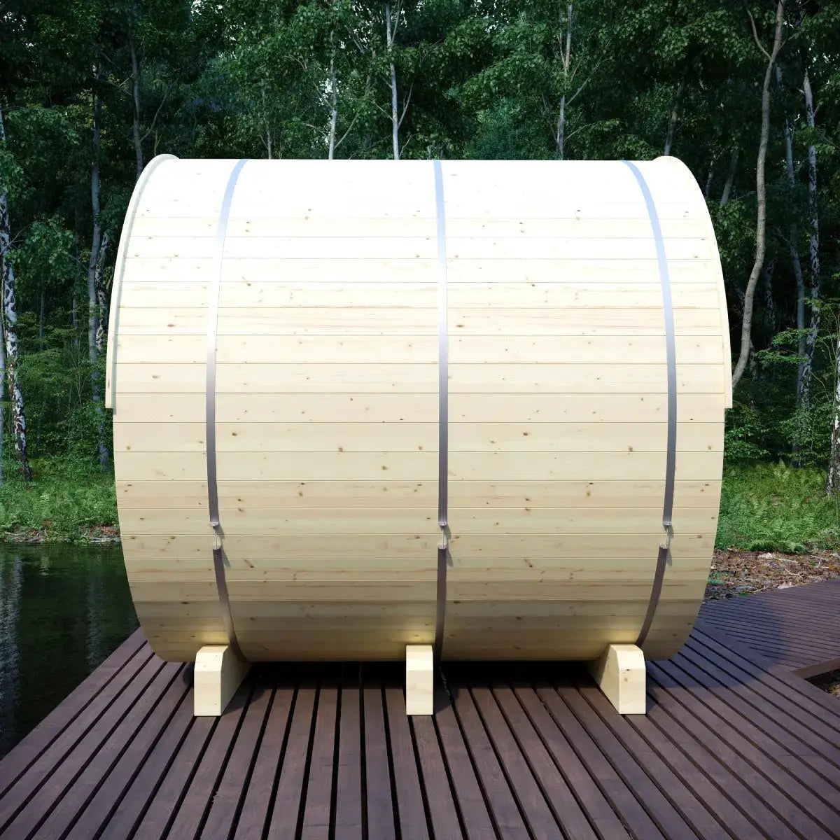 Helsinki Finnish Barrel Sauna with Terrace and WiFi Heater - Finnish Sauna Builders, photo 13 of 22