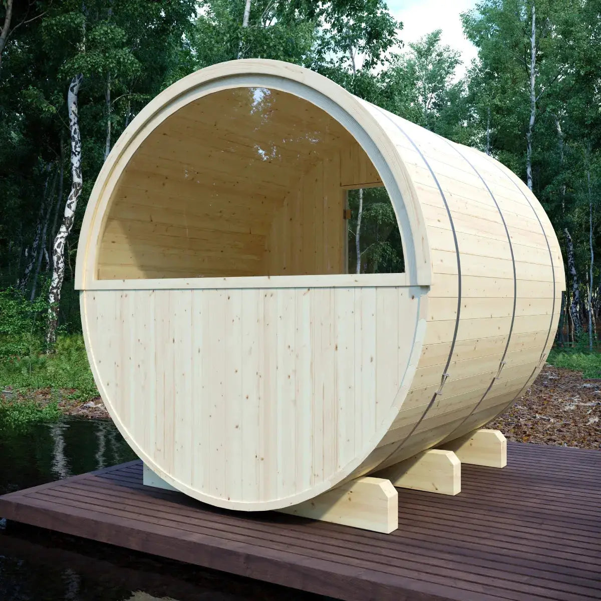 Helsinki Finnish Barrel Sauna with Terrace and WiFi Heater - Finnish Sauna Builders, photo 17 of 22