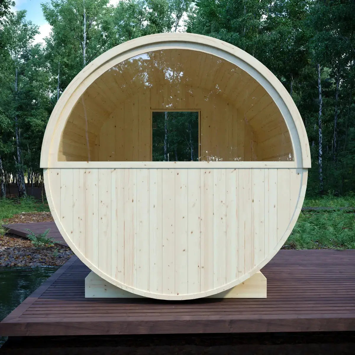 Helsinki Finnish Barrel Sauna with Terrace and WiFi Heater - Finnish Sauna Builders, photo 19 of 22