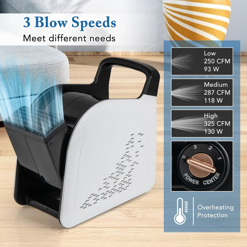 High Velocity Blower Fan Utility Air Mover with 3 Speeds and 185° Pivoting Head by DirectDeals