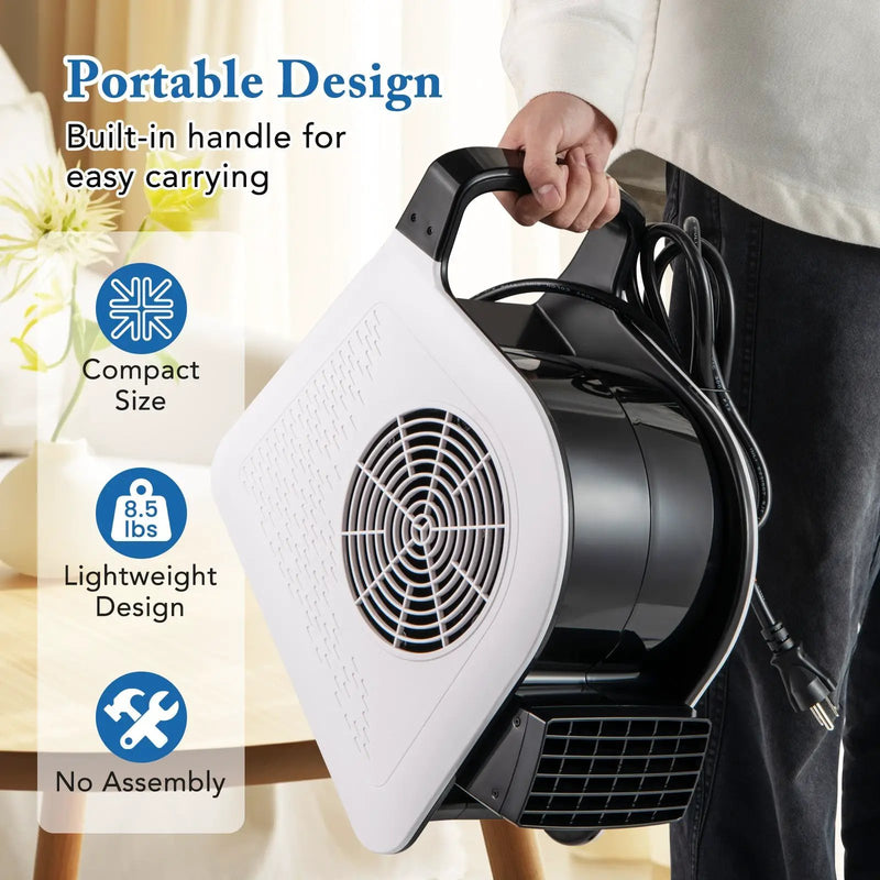 High Velocity Blower Fan Utility Air Mover with 3 Speeds and 185° Pivoting Head by DirectDeals