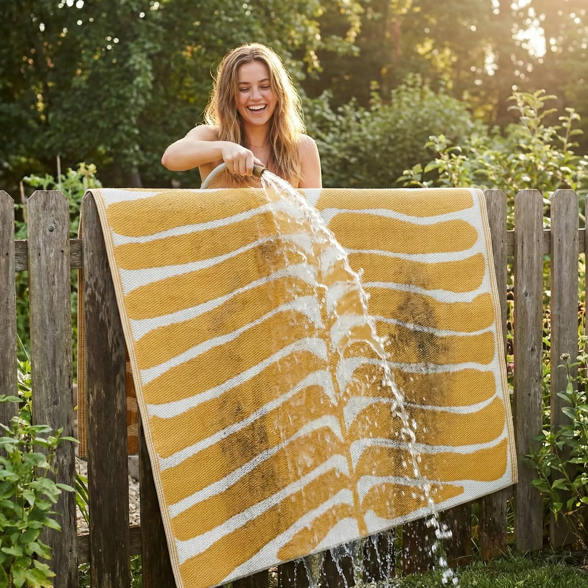 Hilo - Honey Outdoor Rug for Patio, photo 7 of 7