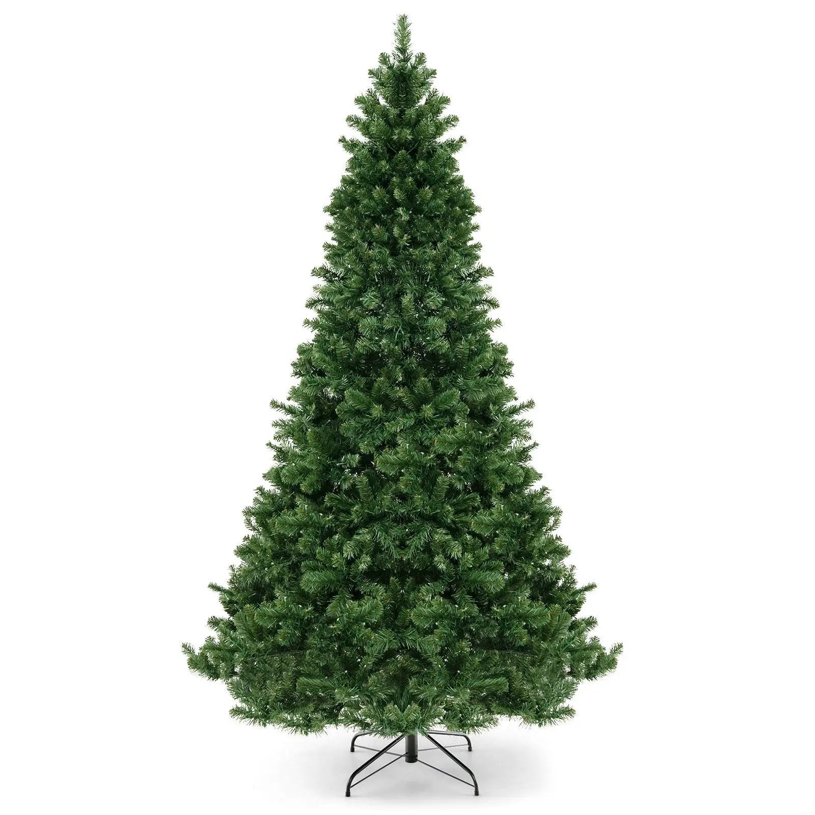 6/7/8 Feet Hinged Christmas Tree with PVC Branch Tips Warm White LED Lights by DirectDeals