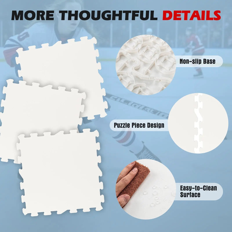 Hockey Flooring Tiles for Training Dryland Synthetic Ice Tiles Hockey Shooting Equipment by DirectDeals