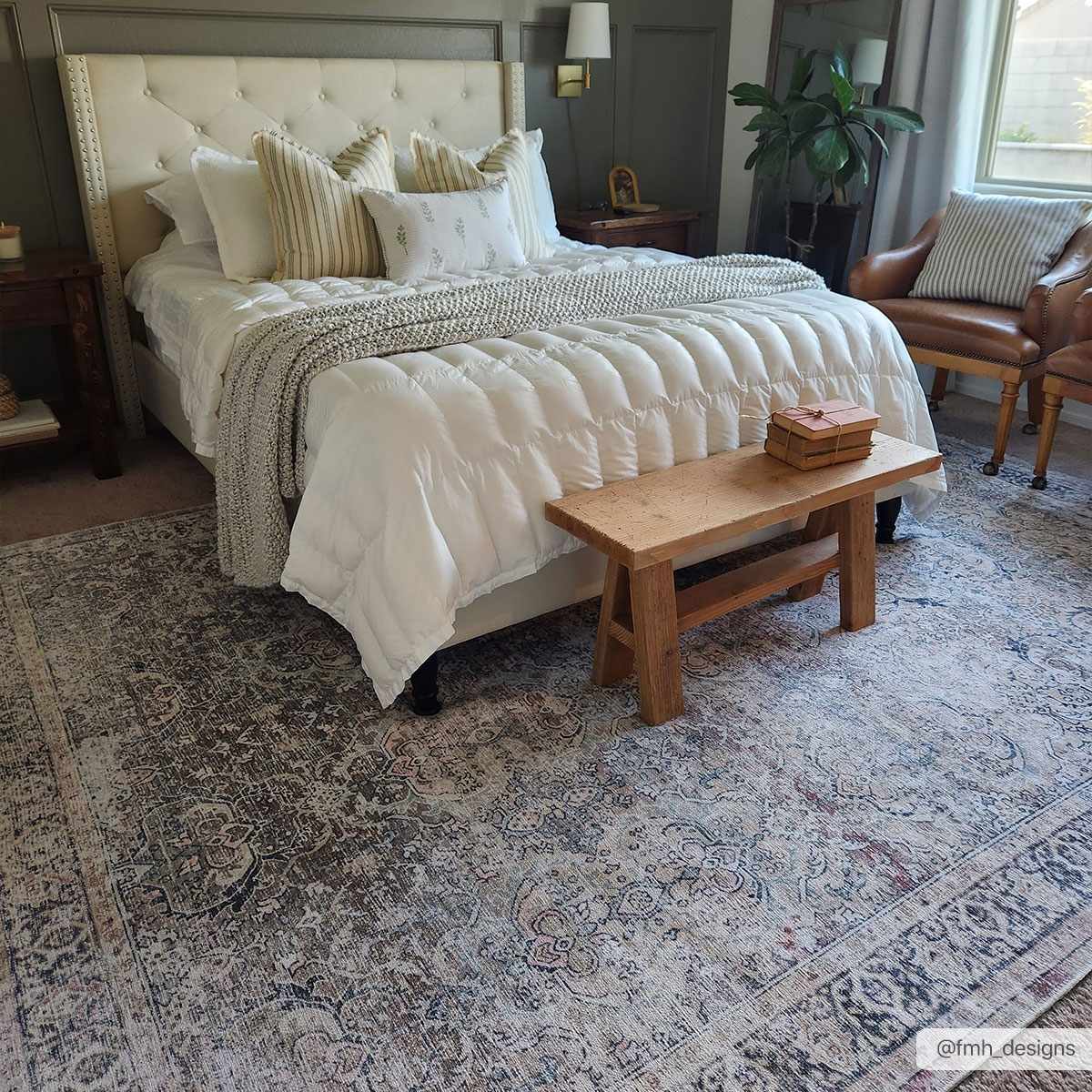 Olive Holi-2304 Washable Area Rug by Boutique Rugs