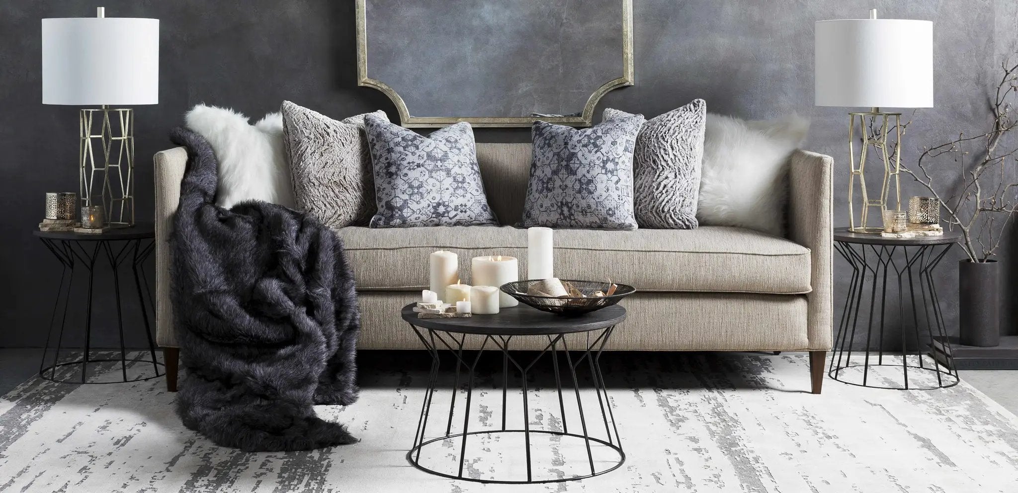 Mikana Beige Tibetan Rug by Boutique Rugs