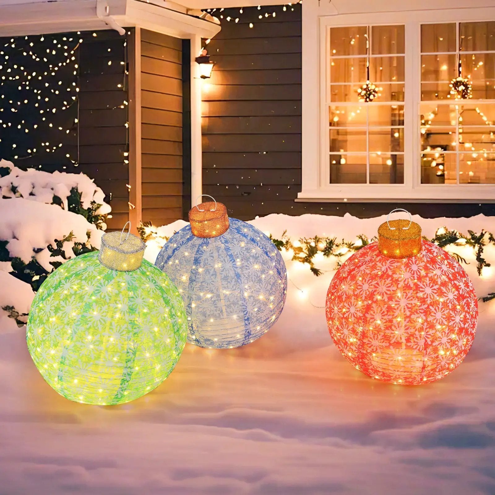Pre-Lit Pop Up Christmas Ball Set with 300 LED Lights by DirectDeals