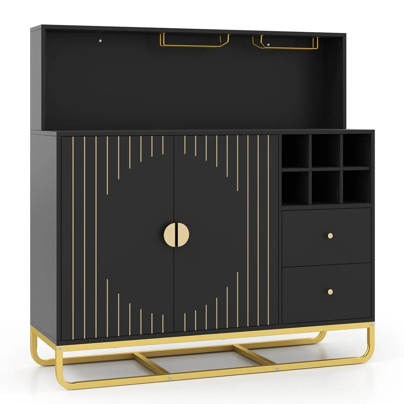 Bar Cabinet with Wine Rack and Glass Holder - 47" Wide by DirectDeals