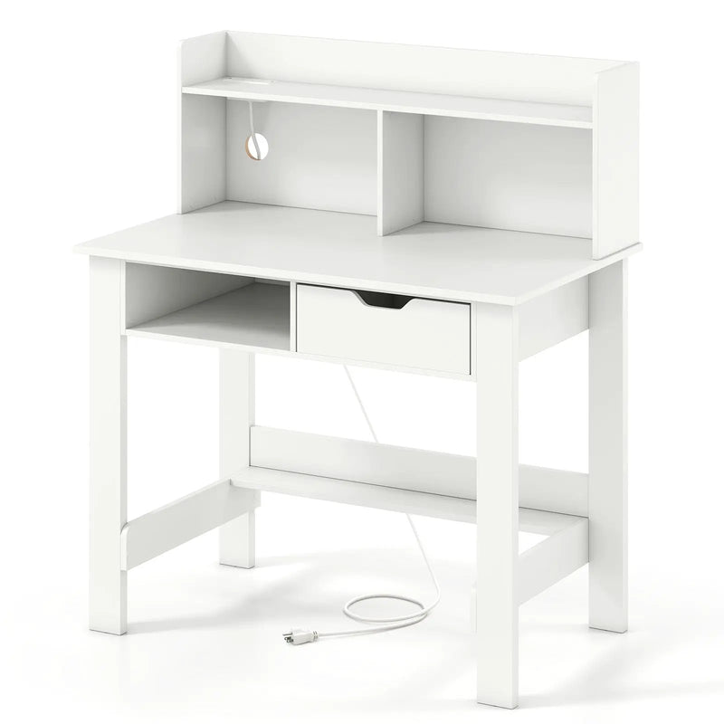 Home Office Computer Desk with Storage Shelves and Drawer Ideal for Working and Studying by DirectDeals