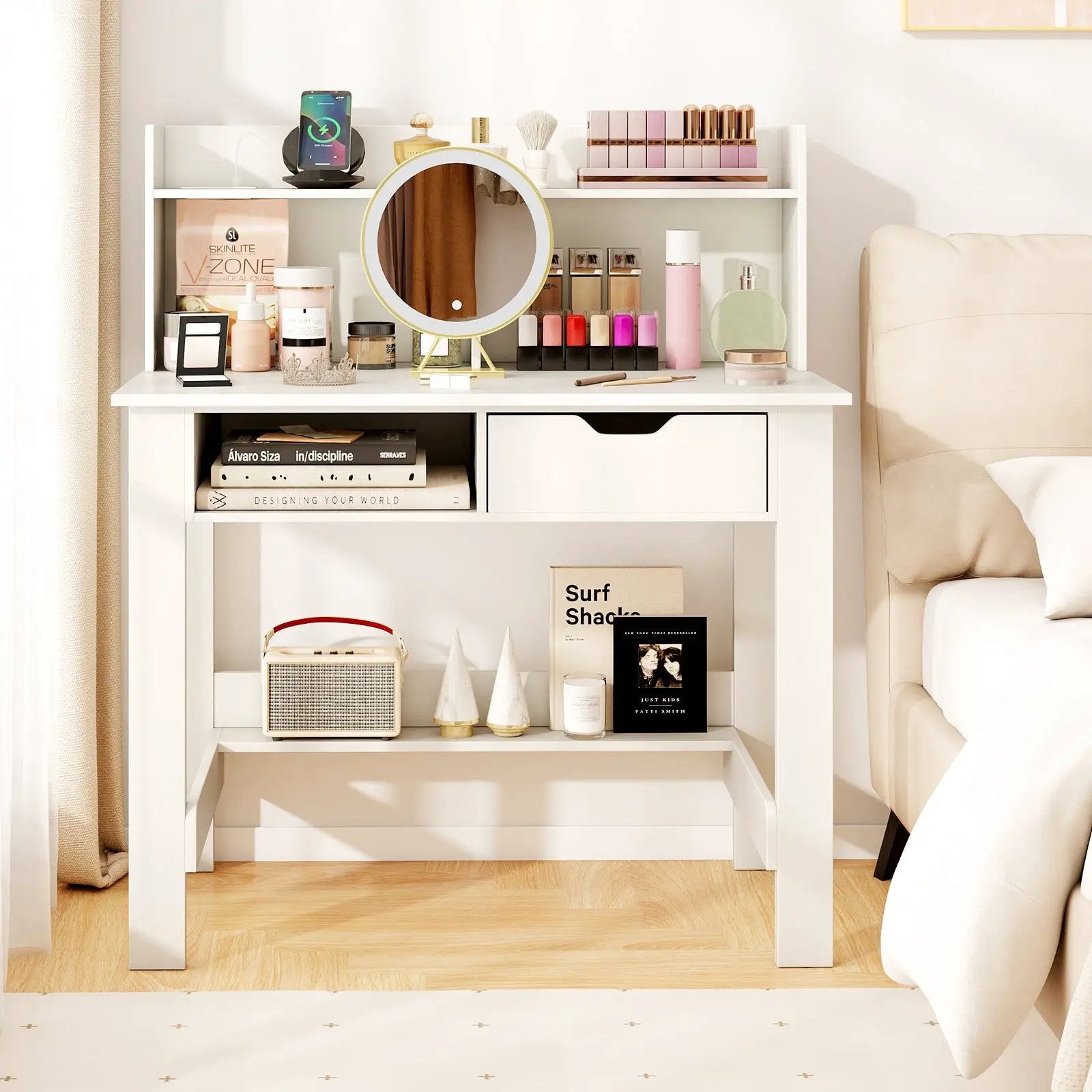 Home Office Computer Desk with Storage Shelves and Drawer Ideal for Working and Studying by DirectDeals