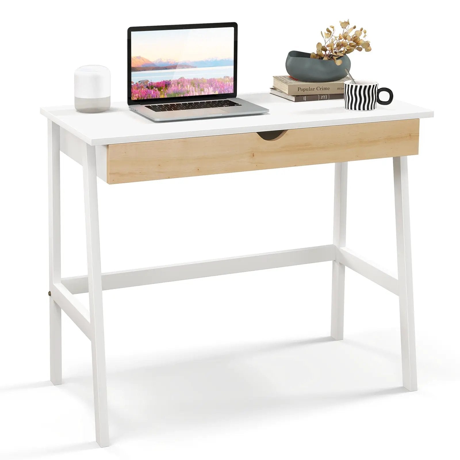 Wooden Computer Desk with Drawer for Home Office by DirectDeals