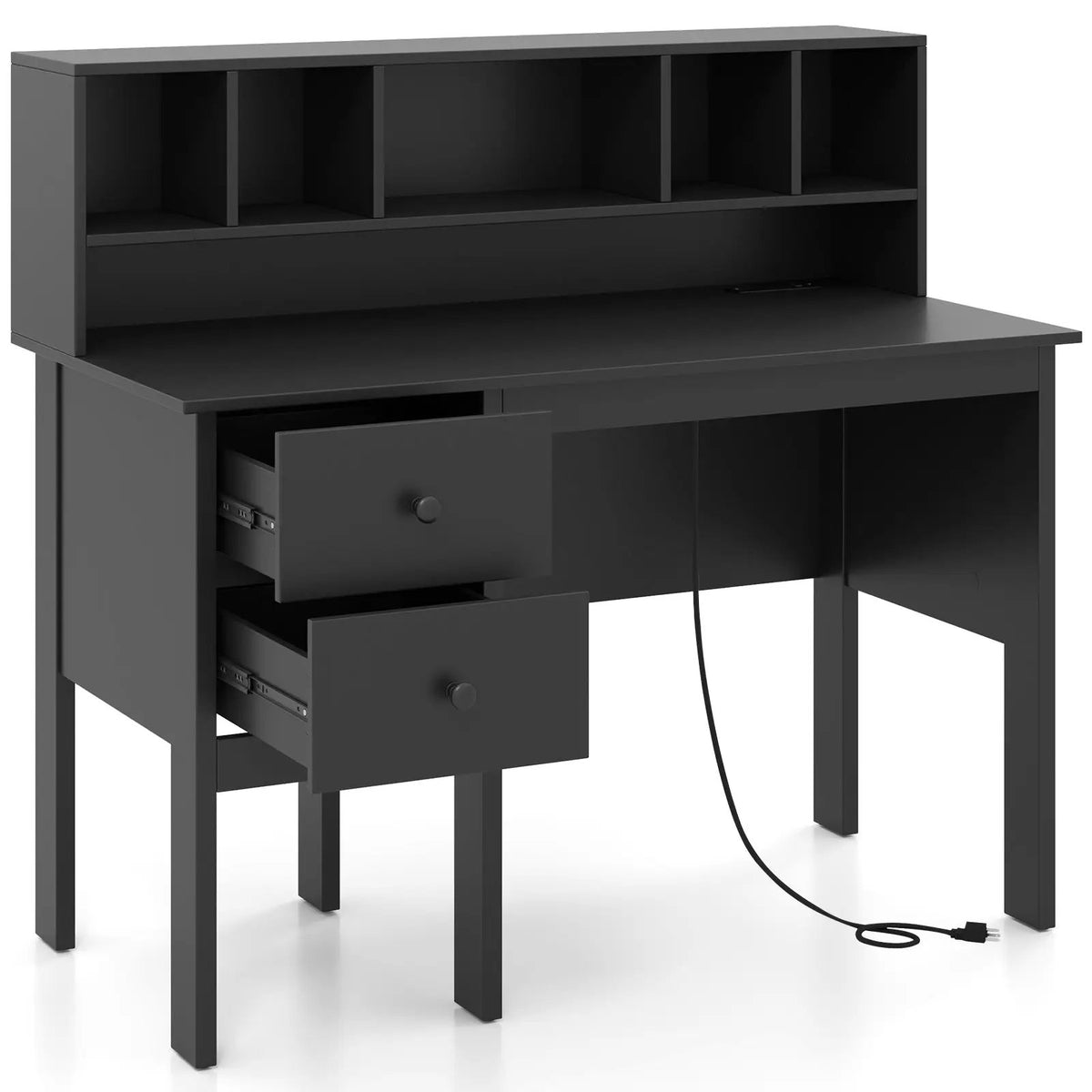48 Inch Computer Desk with Drawers Power Outlets, photo 3 of 9