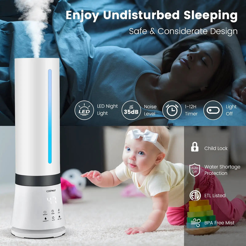 5.5L Cool Mist Humidifiers with Remote Control and 12 Hours Timer by DirectDeals