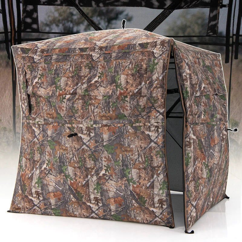 Hunting Blind 360 Degree One-Way See-Through Ground Blind for 2-3 Person by DirectDeals