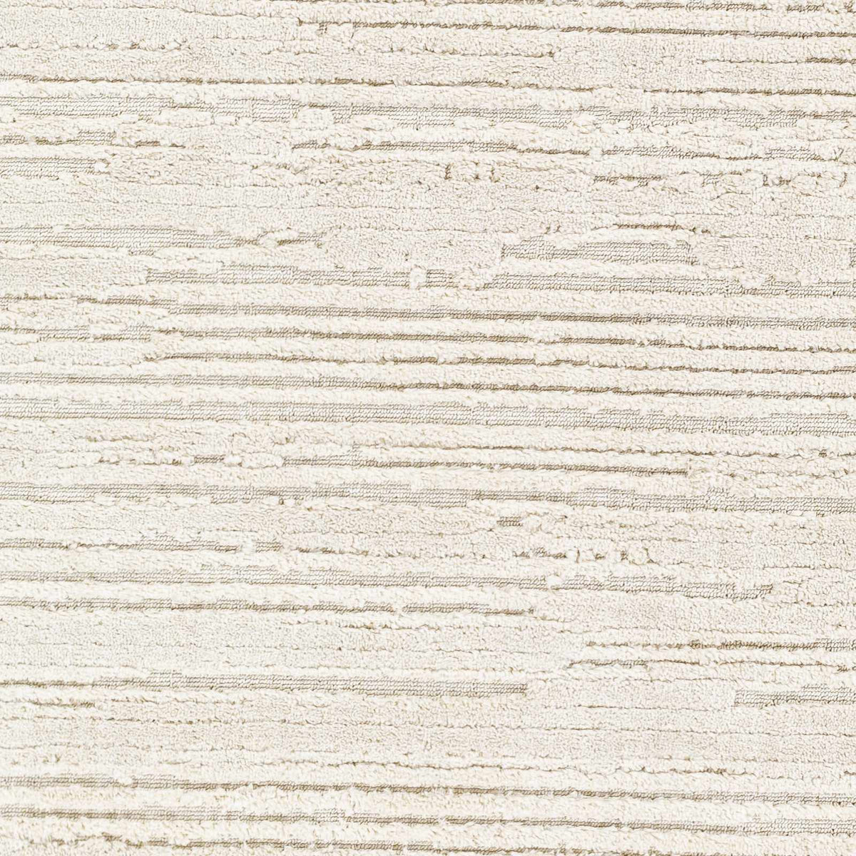 Ibarra Textured Ivory High/Low Pile Rug with Tassels, sample swatch