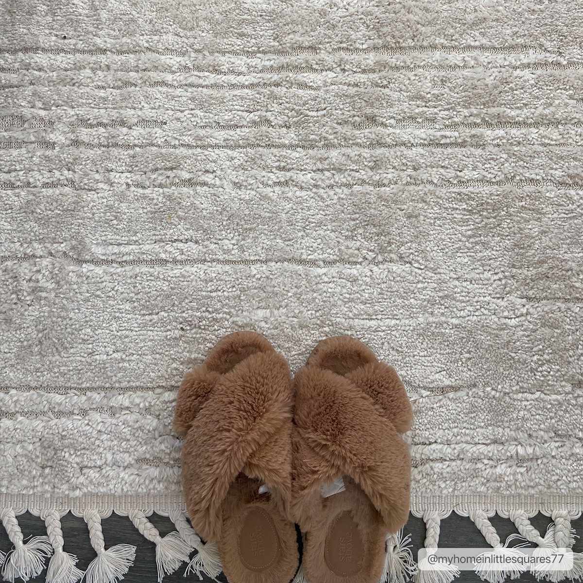 Ibarra Textured Ivory High/Low Pile Rug with Tassels, photo 12 of 18