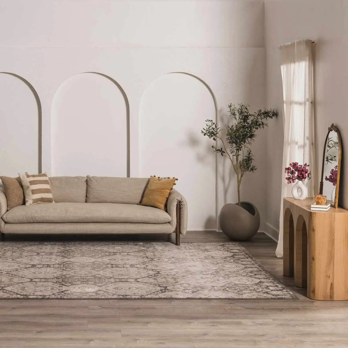 Minoa Area Rug, installed in a room 9