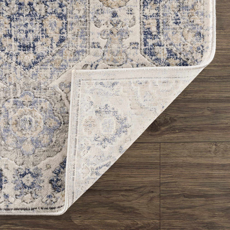 Parkerfield Cream & Blue Area Rug by Boutique Rugs
